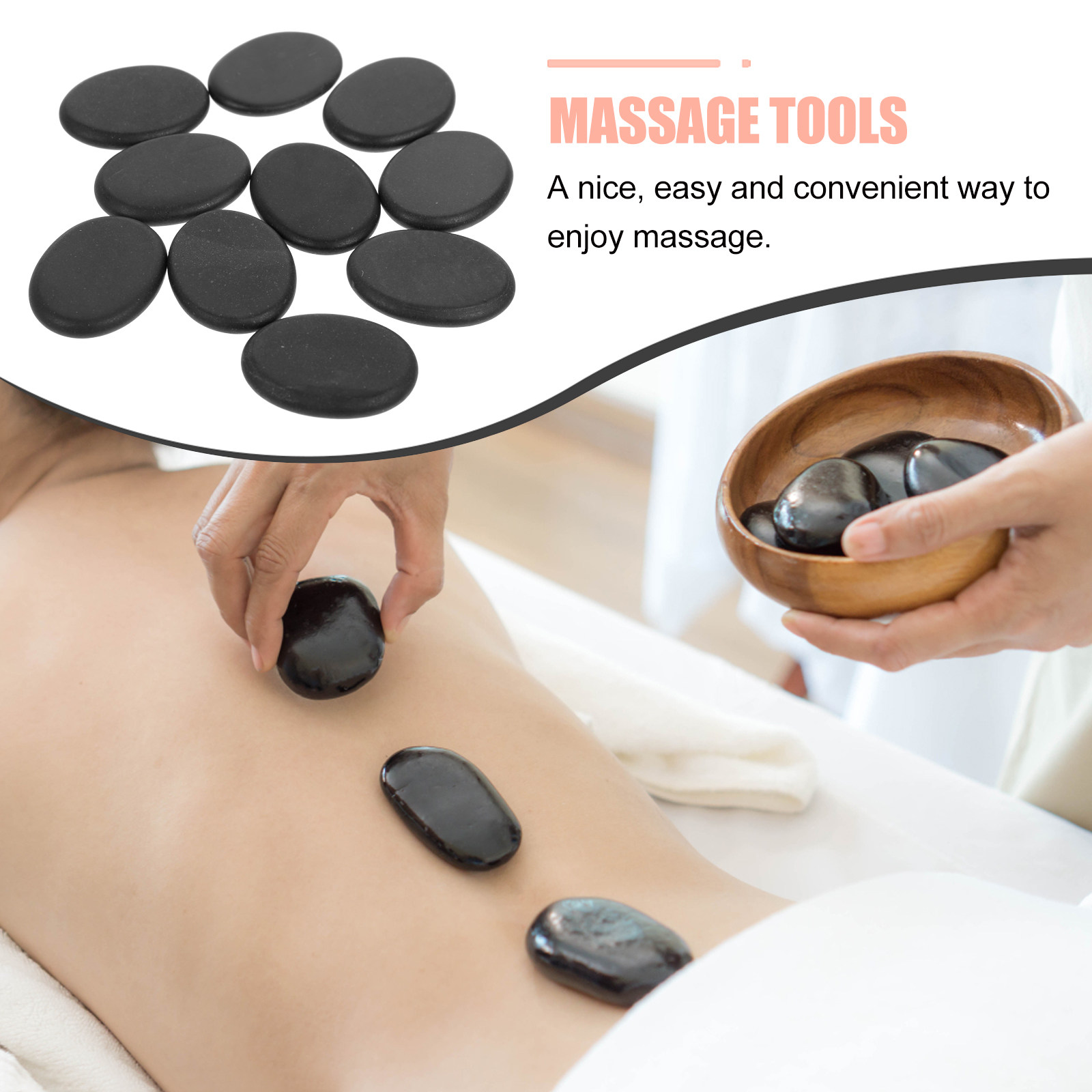 10Pcs Volcanic Hot Stones Natu - Foot Spa ulasan dan harga