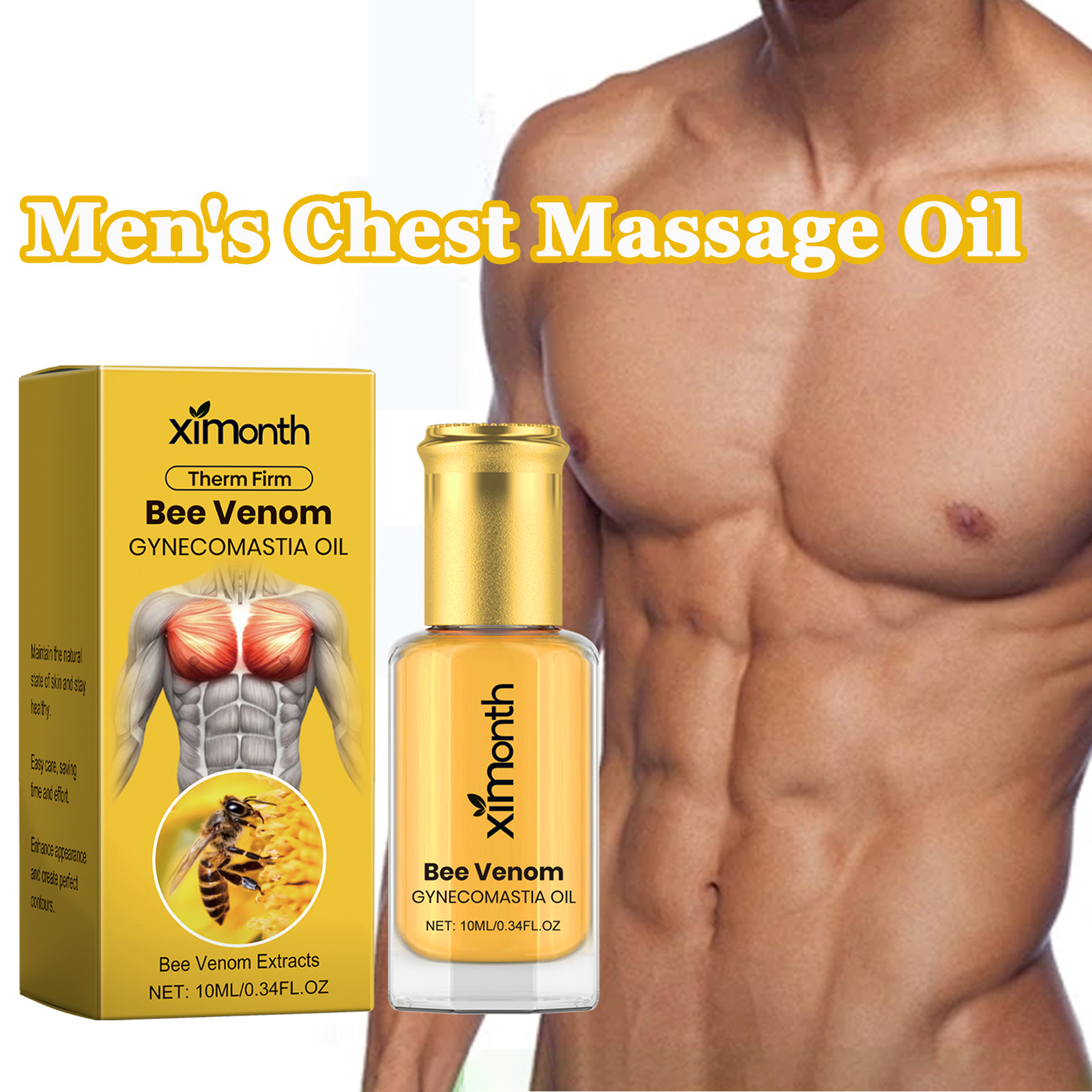 Bee Venom Men's Chest Massage  - Body Oil ulasan dan harga