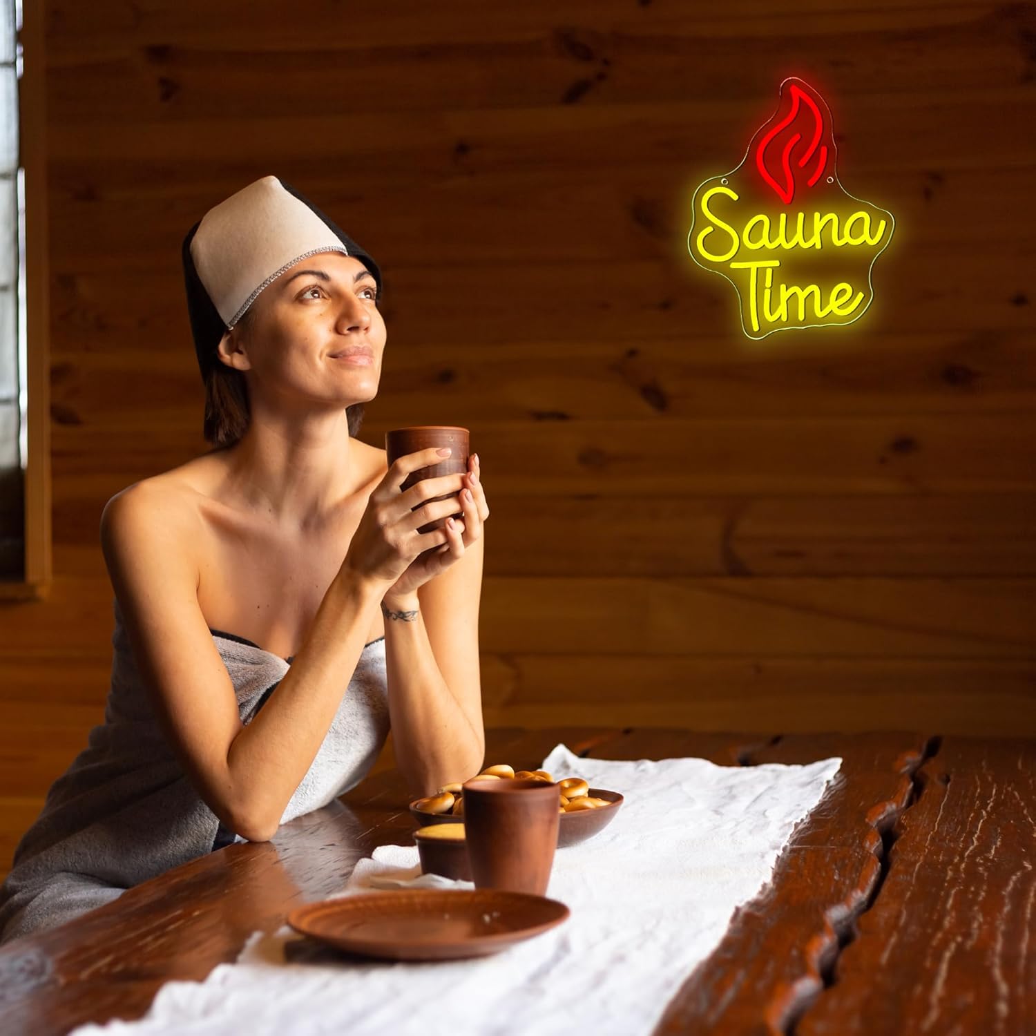Sauna Time Neon Sign Home Spa  - Spa Wellness Gym ulasan dan harga