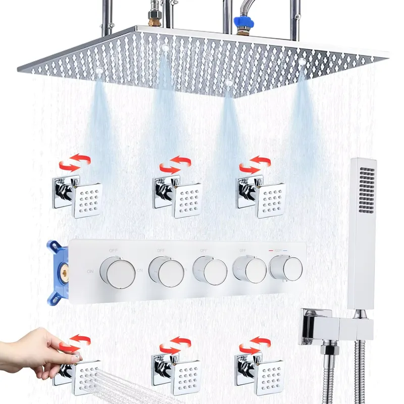 Complete Shower Set Rain Showe - Body Brush ulasan dan harga