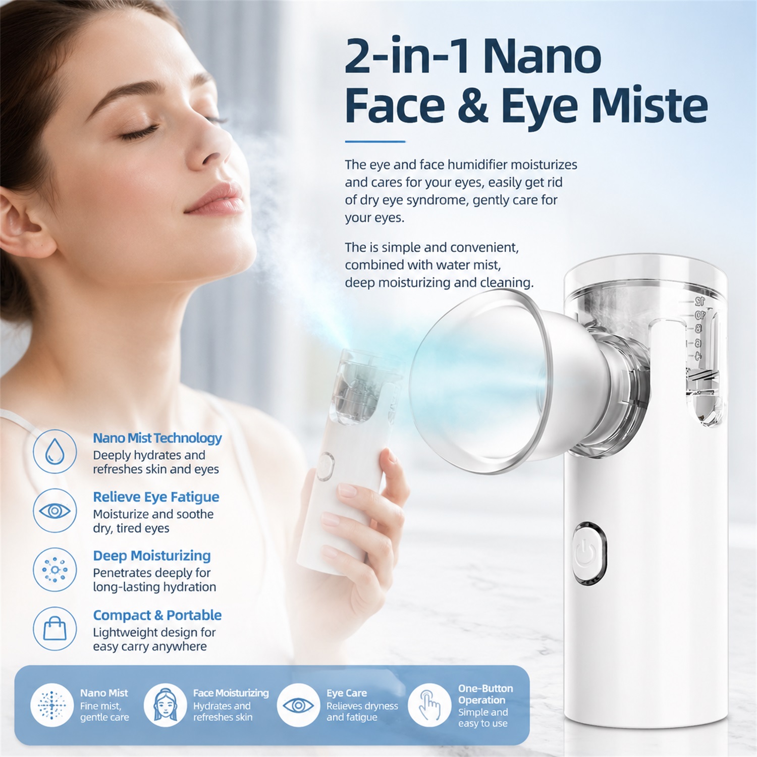 2-IN-1 Mesh Facial Steamer Bea - Face Steamer ulasan dan harga